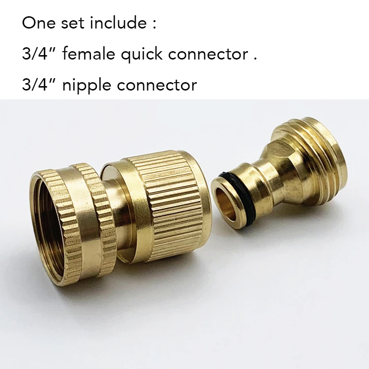 customized free sample garden pipe coupling plumbing fittings tee fitness brass quick connector C609 set