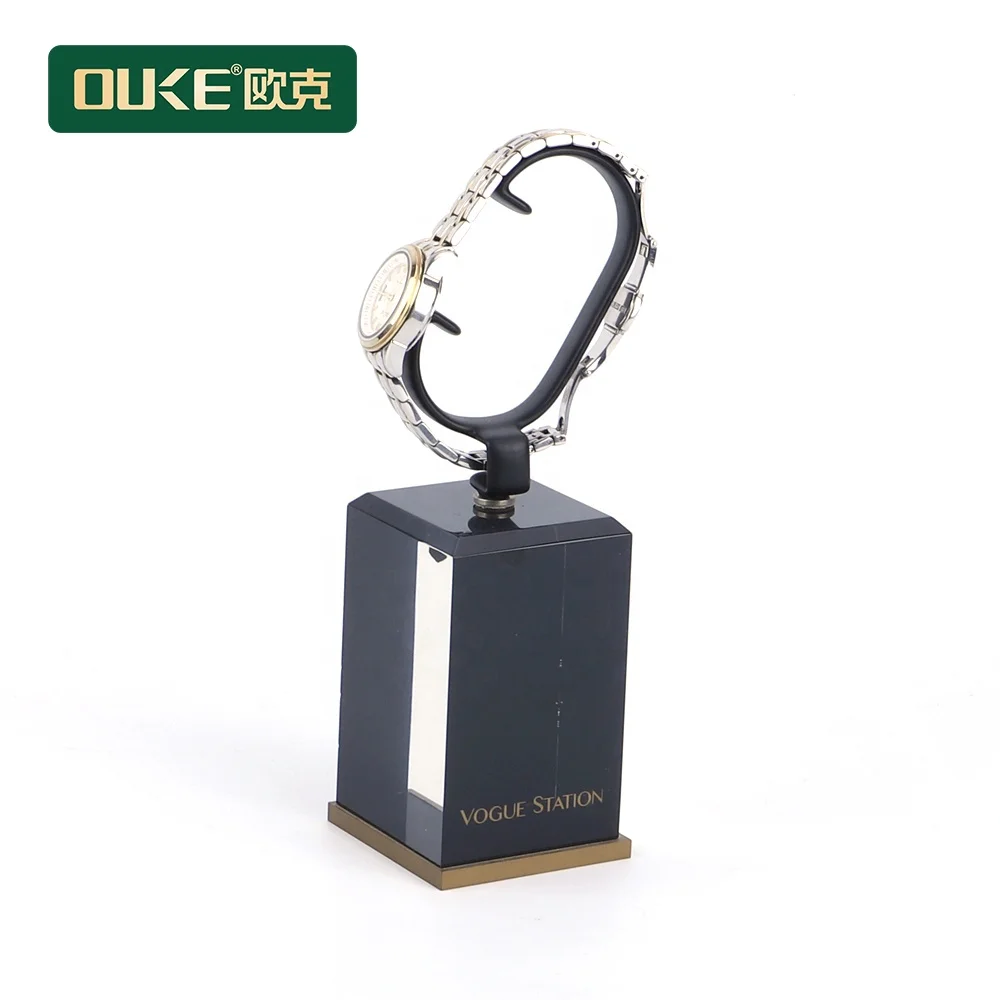 Customized acrylic C clips Display Sets Acrylic Watch Store Counter top Holder