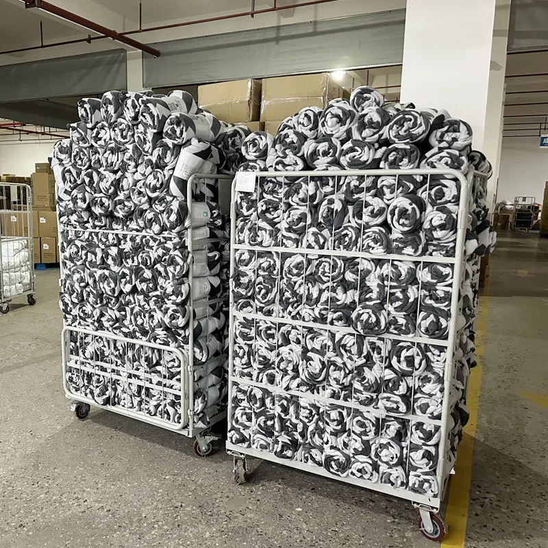 Cross-border strip flannel solid color shearing blanket air conditioning blanket lifting blanket sofa cover