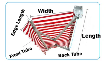 HOT Sale Black Metal Aluminum Alloy Frame Wall Mounted Sunshade Waterproof Retractable Outdoor Awning Manual for Patio Balcony