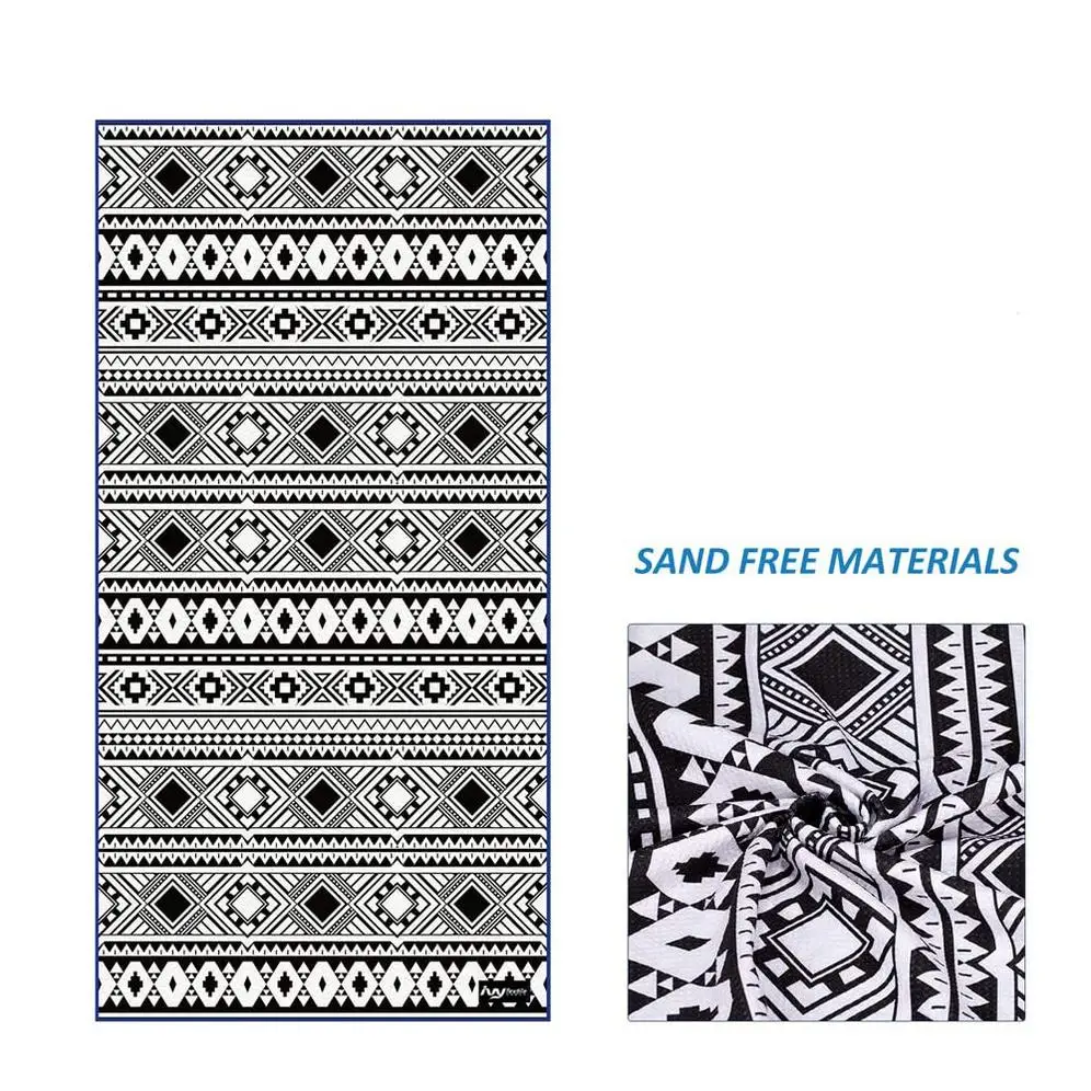 MOQ 50PCS Digital Printing 390GSM toallas playa 2024 Waffle Sand Free Microfibre Beach Towel Wholesale Sublimation RPET