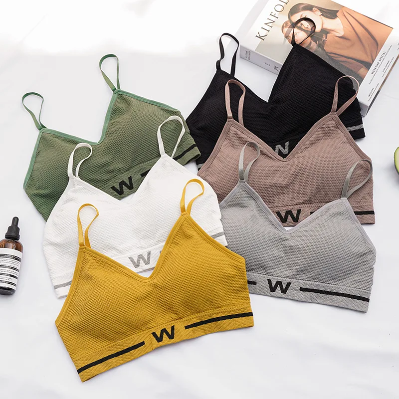 High Quality One-Piece Underwear Wire Free Seamless Women Yoga Sport Nude Bra