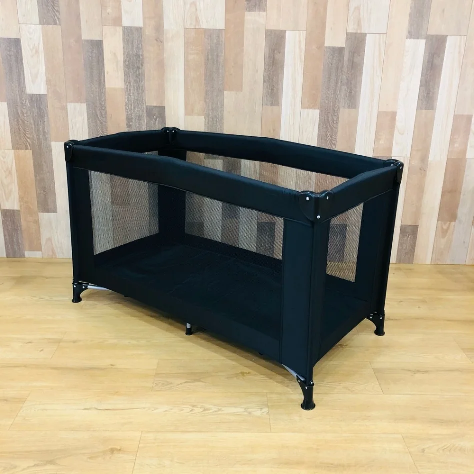 Brightbebe Modern European Standard Multifunction Baby Playpen Easy Folding Metal Frame Crib for Bedroom & Dining Room