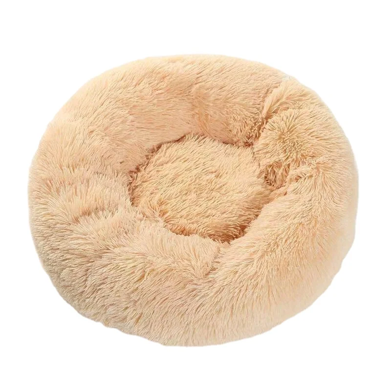 Wholesale China Anti Anxiety Plush Calming Pet Cat Dog Bed for Dogs and Cats Orthopedic Memory Foam Donut Round Washable Dog Bed