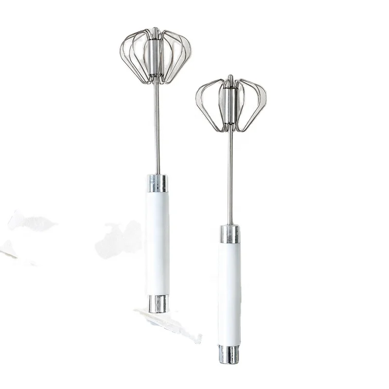 
New Design Stainless Steel Semi-Automatic Handhold Push-Type Egg Beater Non-Electric Household Silent Blender for Home Kitchen 
