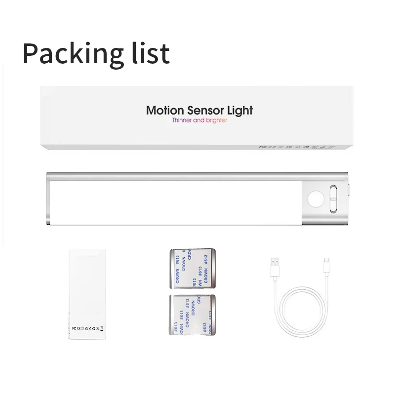 3.5W LED Rechargeable Light Bar, 1500mAh Battery, Stick on Magnetic Mount, for Reading, Cabinet,, bedside wall