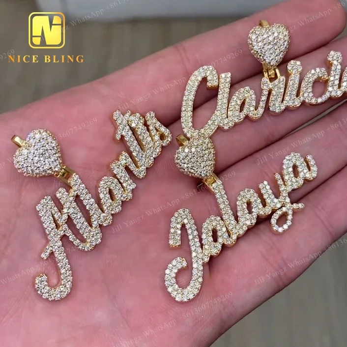 Must Have Custom Name Pendant Hip Hop Jewelry Rock Custom Moissanite Pendant