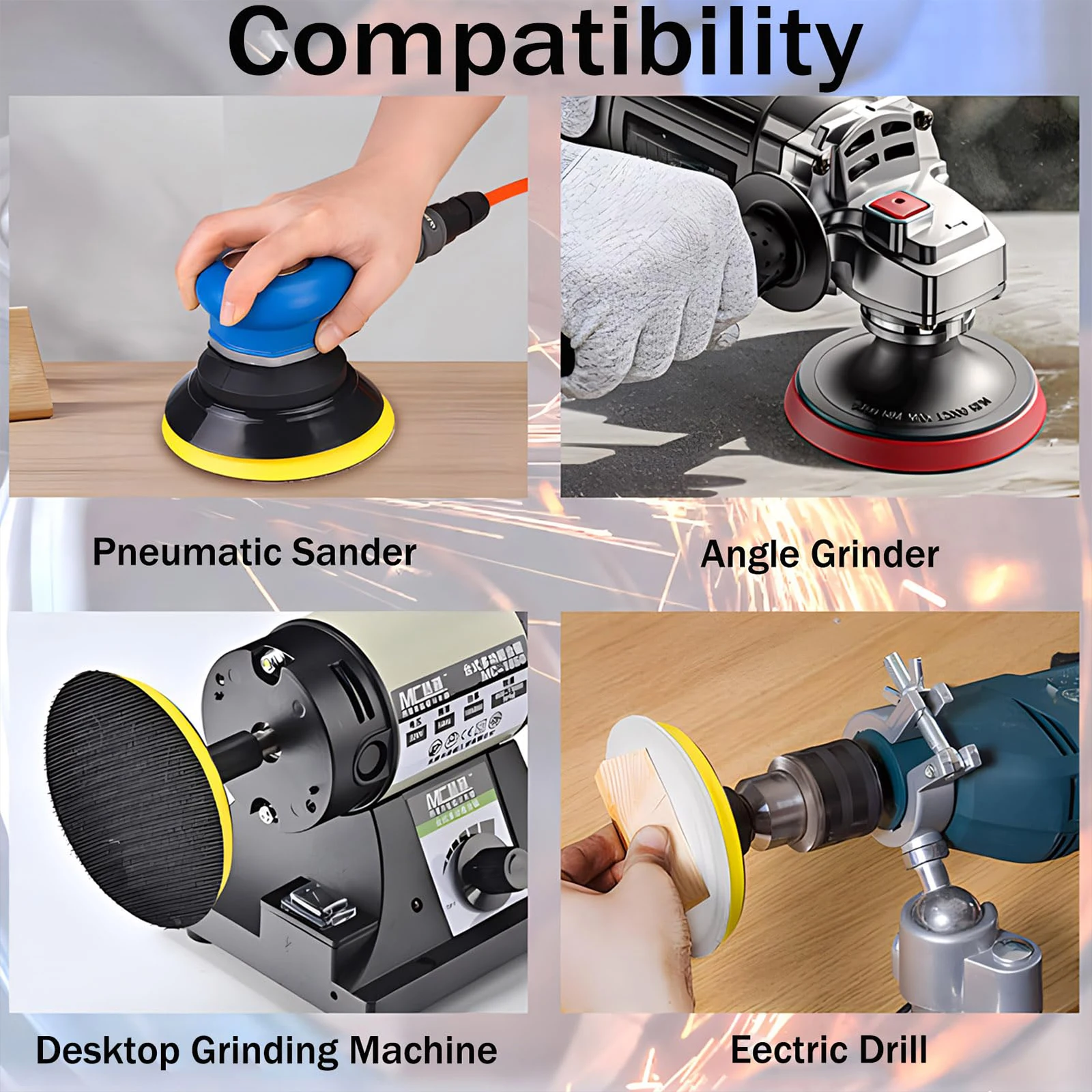 4 Inch PSA Sanding Disc Aluminum Oxide Sand Paper Sheets For Polishing Wood Metal