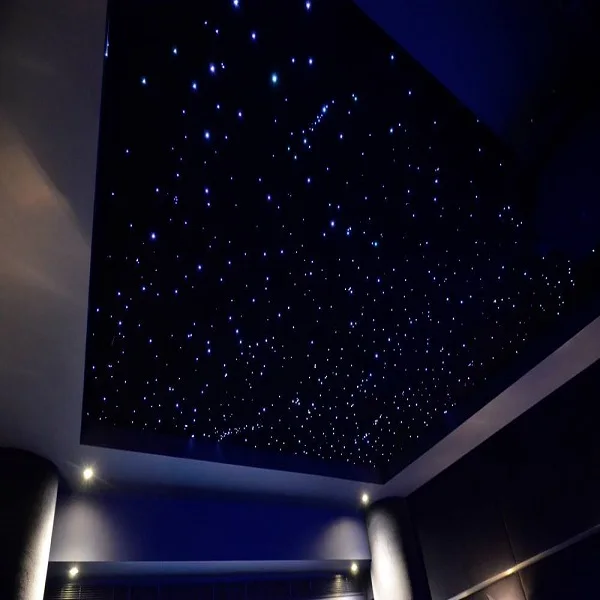 LED Fiber Optic Light Panel Starry Sky Panel Star Light 60*60cm Polyester Acoustic Board LED Twinkle Shooting Star For Home Deco