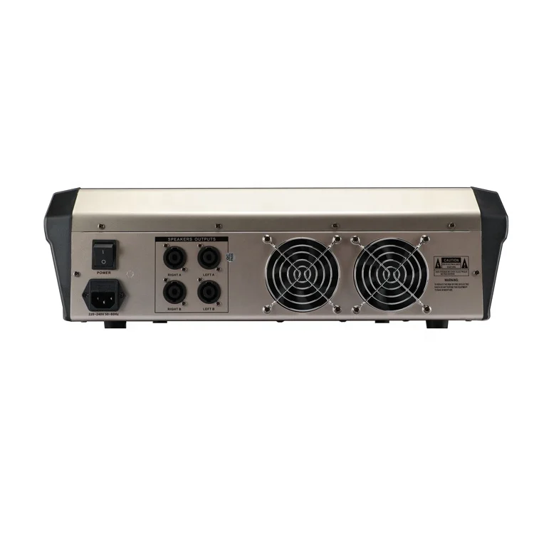 LV series High quality 2 x 350w 6/8 ch mixer with amplifier  audio powered mixer