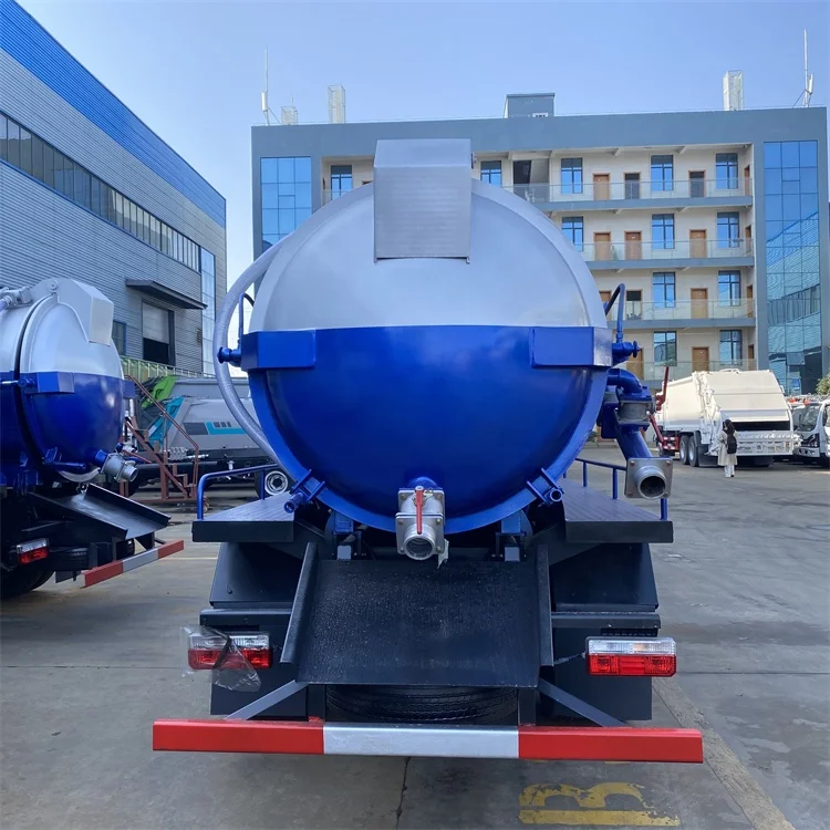 Dongfeng 8 cbm канализационные всасывающие грузовики с jurop вакуумный канализационный насос 6 колес всасывающий грузовик экспортируется на Филиппины