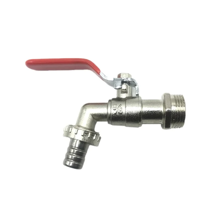 Nickel Plated Iron Long Handle Zinc Alloy Water Tap