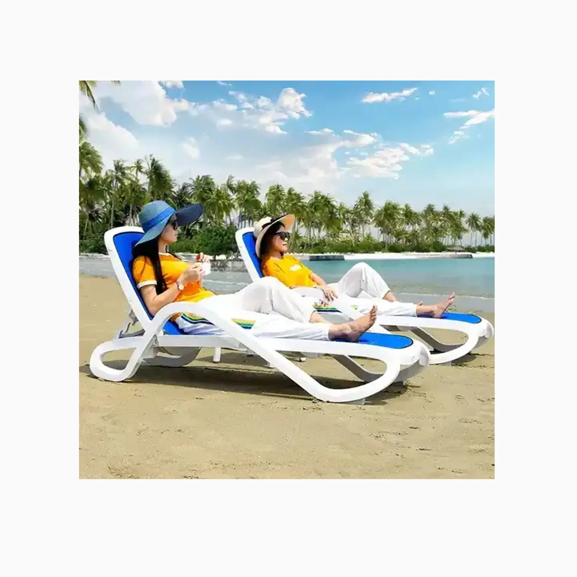 [ZUOAN IMPRESSIVE]Outdoor Beach Resort Sun Lounger Leisure Chair Patio Poolside Lounge Chair