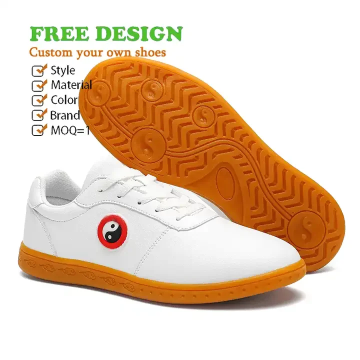 Custom Team Logo Taichi Chinese Sports Wushu Taolu Shoes Professional Wear-resistant Martial Arts Training Tai Chi Shoes