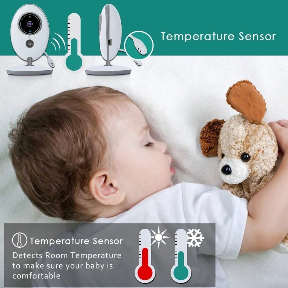 Babyphone Camera Video Baby Monitor vb605 with 2.4 inch LCD IR Night vision Temperature Monitor Intercom Lullabies