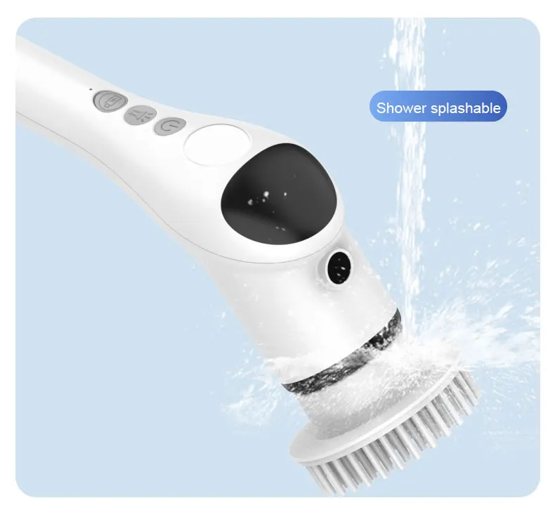 Kitchen Cleaning Tool USB 9 in 1 Cleaner Bathroom Bathtub Clean Brush Spin Scrubber Electric Cleaning Brush to Dishwashing Sink