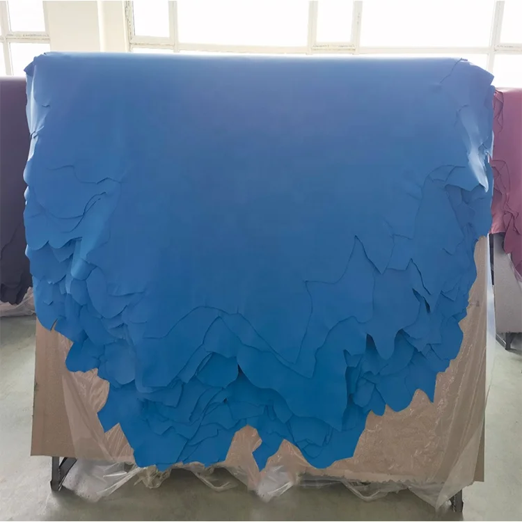 Flame Retardant Colors Customizable Lychee Pattern Genuine Leather For Sofa Covers