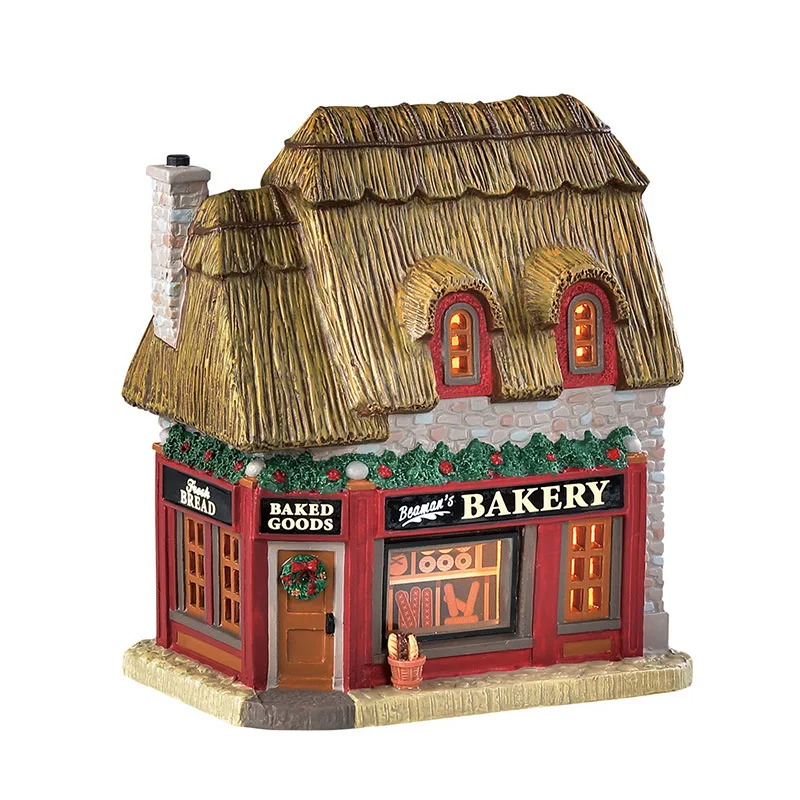 Tavern architecture house resin decorations House snow Resin Decor Christmas house decorations Christmas resin crafts