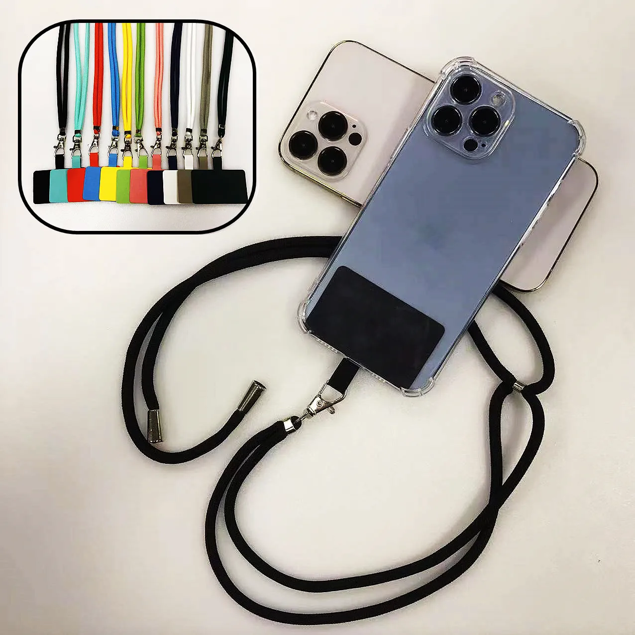 Factory Wholesale Mobile Phone Case Universal Lanyard With Patch Straps