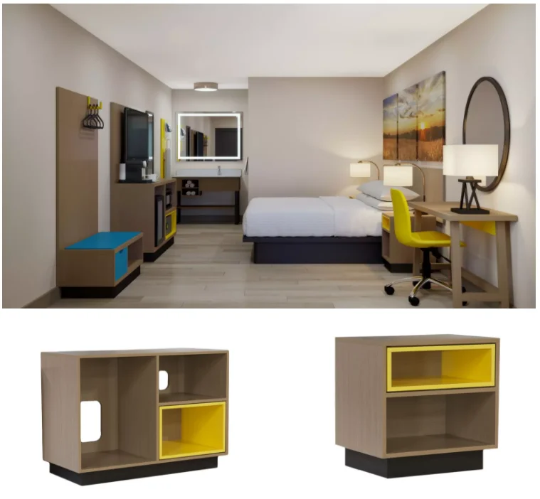 Days Inn by Wyndham Hotel Furniture Customized Hotel Bedroom Furniture Set Console Unit