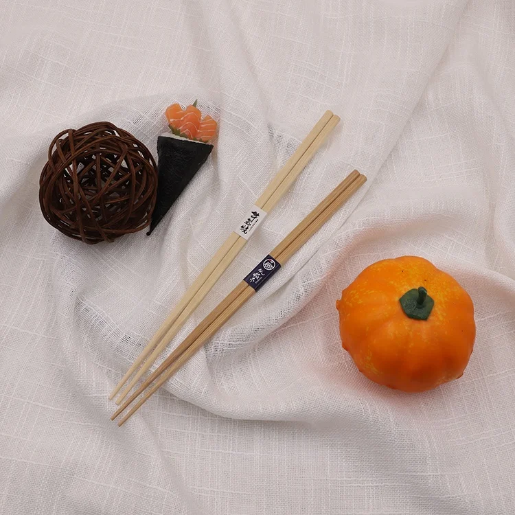Custom Printed Disposable Bamboo Chopsticks In Paper Sleeve