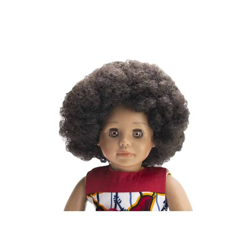 Popular Design Black Girl Doll 18 Inch Afro Hair Style Doll Wigs