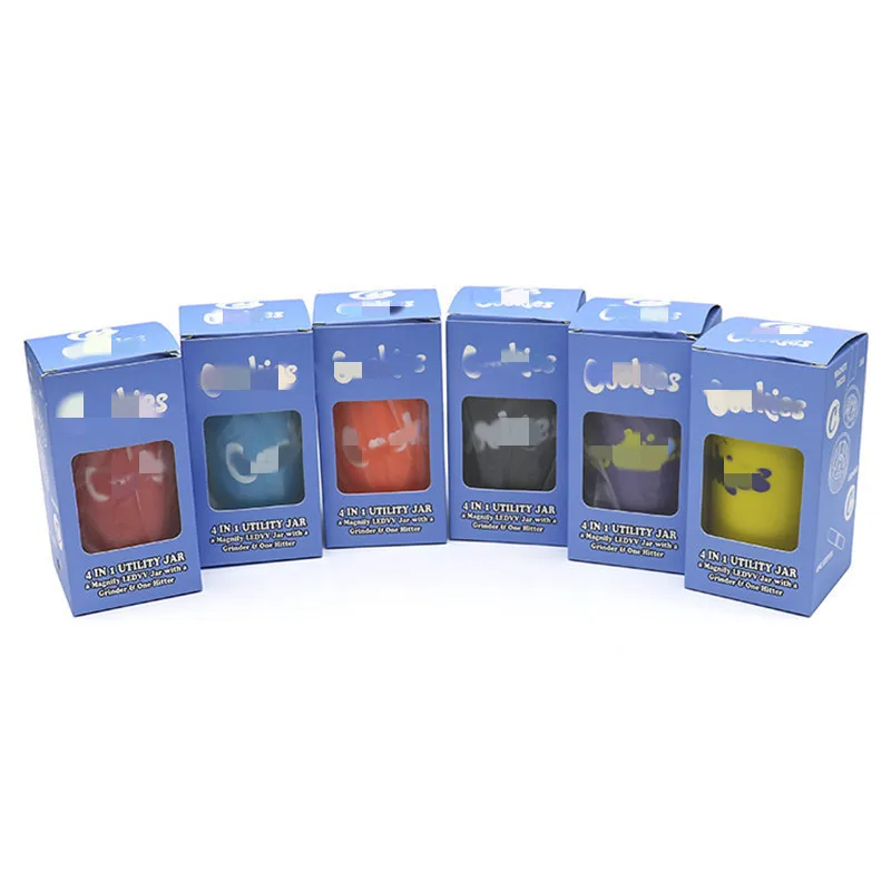 2021 напечатанное на заказ пластиковое стекло со светодиодной подсветкой, защита от запаха, увеличительная светящаяся банка с мельницей