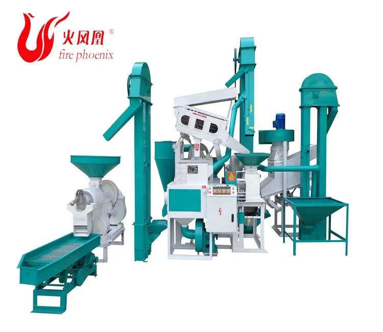 Fire Phoenix professional rice hulling machine price /commercial complete set combined  rice milling equipment