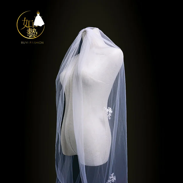 
Ivory 3M1 tier Lace Wedding Veil 