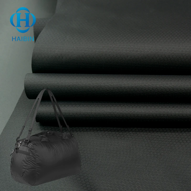 40D Nylon hexagonal ripstop fabric for bags waterproof fabric silnylon PU coating tarp fabric Oil proof stain resistant