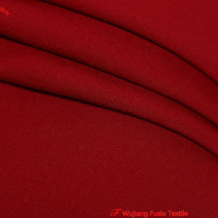 high quality double sides polyester thick moss crepe fabric composition