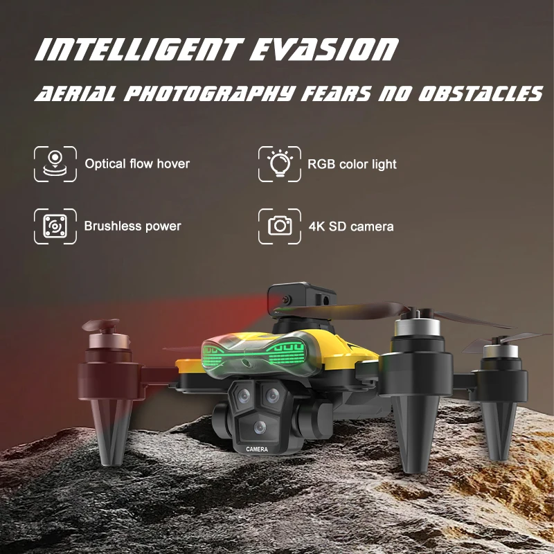 Global Drone GD85  RC Drone Toy Brushless Motor 2.4G FPV quadcopter RC dron  with RGB color light infrared obstacle aviodance