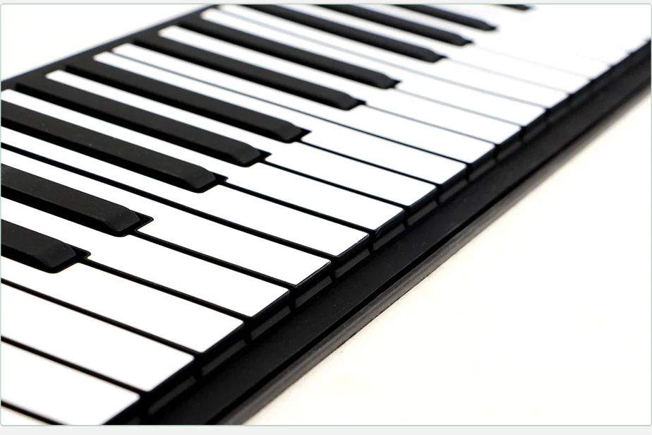 Portable Roll Up Digital Piano 61 Key Flexible Silicone Soft Electronic Piano Keyboard