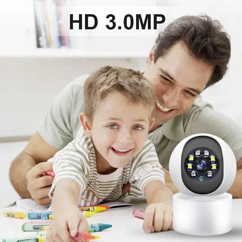 Factory Wholesale Carecam PRO 3MP Two-way Audio Wireless Wifi Camera HD Night Vision HD 1080P  WIFI Security  CAMERA