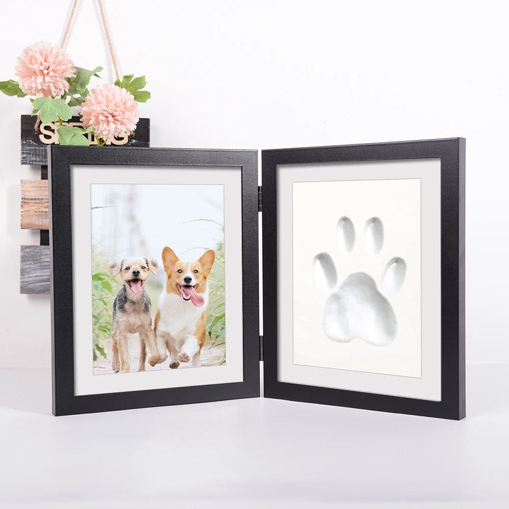New Pop Pet Gift Box Pet Dog Cat Pawprint Keepsake Kit Tabletop Wall Picture Frame for Pet Lovers