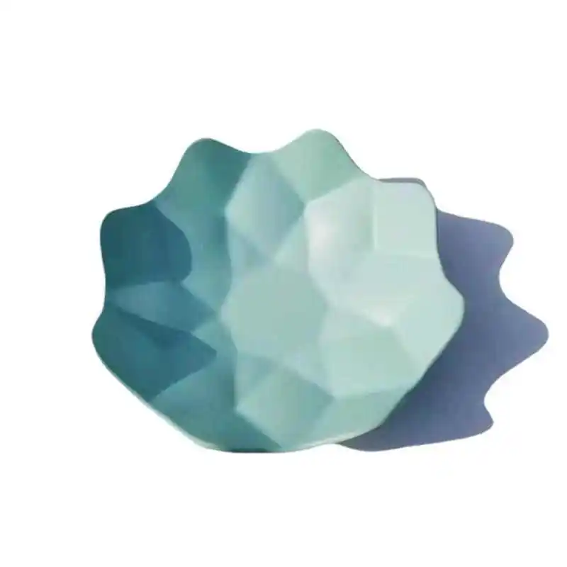 Round Octagonal Diamine Fruit Plate Colourful Fruit Plate Frosted Sundries Tray Coffee Table Decoration