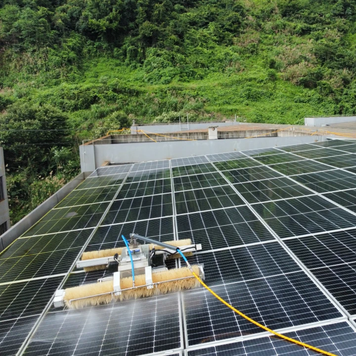 Professional factory auto-cleaning all in one solar clean robot used for pv panels cleaning