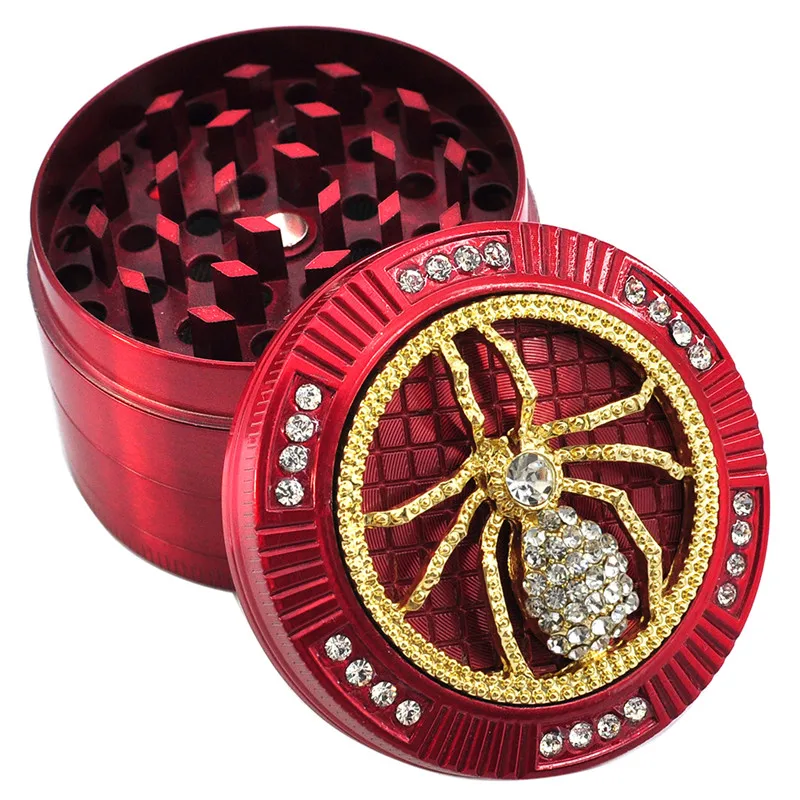 Factory Directly Sale 4 layers 52mm Zinc Alloy Herb Grinder With Diamond Animals Pattern Grinders Custom Herb Grinder