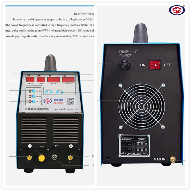 Сварочный аппарат MIG 220 В TIG AC DC алюминиевый сварочный инвертор сварочное оборудование функциональный портативный для холодной сварки большой