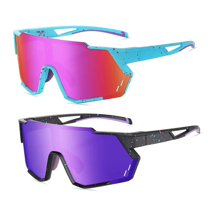 2025 wholesale new trendy sport sunglasses men women polarized one piece lens outdoor shades running bicycle road sun glasses