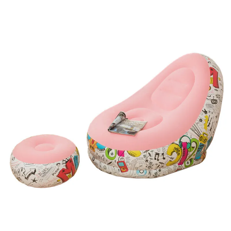 Home Outdoor Household Inflatable Glitter Lounger Lazy Air Sofa Bed Chair