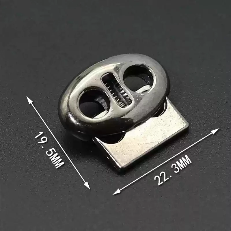 Free Sample Twisted Cotton Draw Cord with Zinc Alloy Metal Tip and round Aglet Button Plated Cord End with Cord Lock