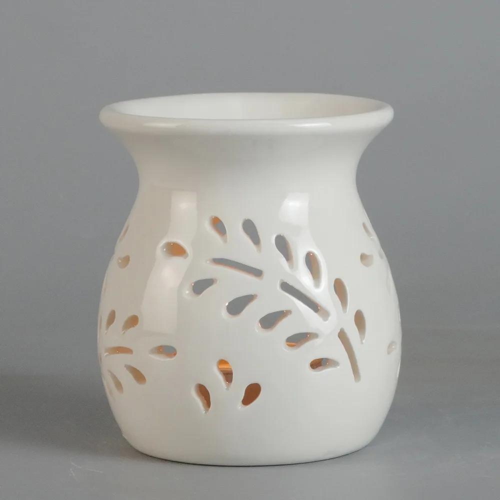 Antique-Style Classical Design Ceramic Essential Fragrance Oil Burner Handmade Wax Melt Warmer Office/Bedroom Use Boxes Packed