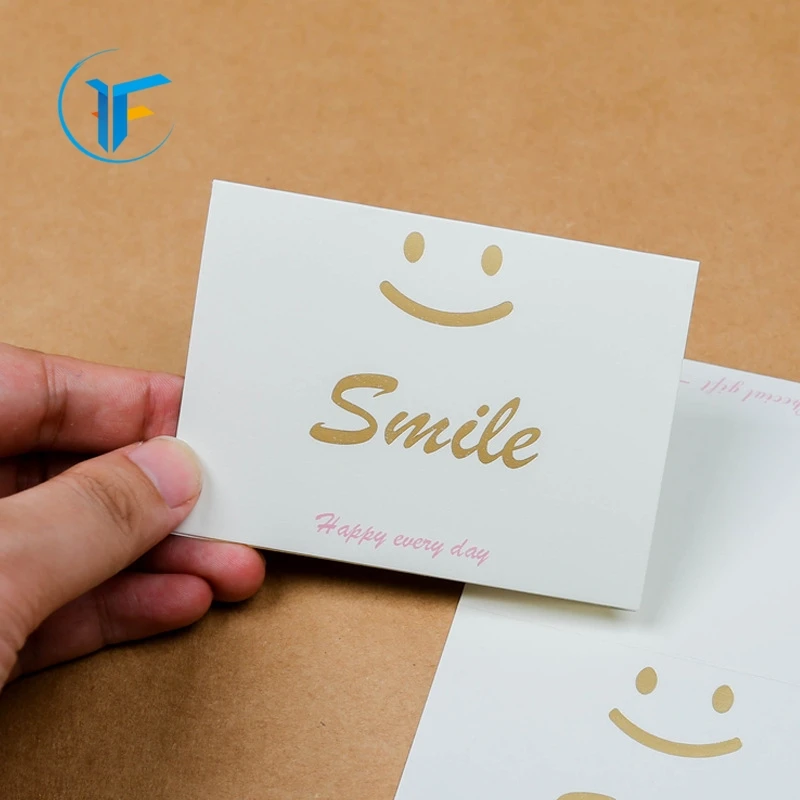 Factory Price Art Paper Thank You Card for Business with Custom Logo