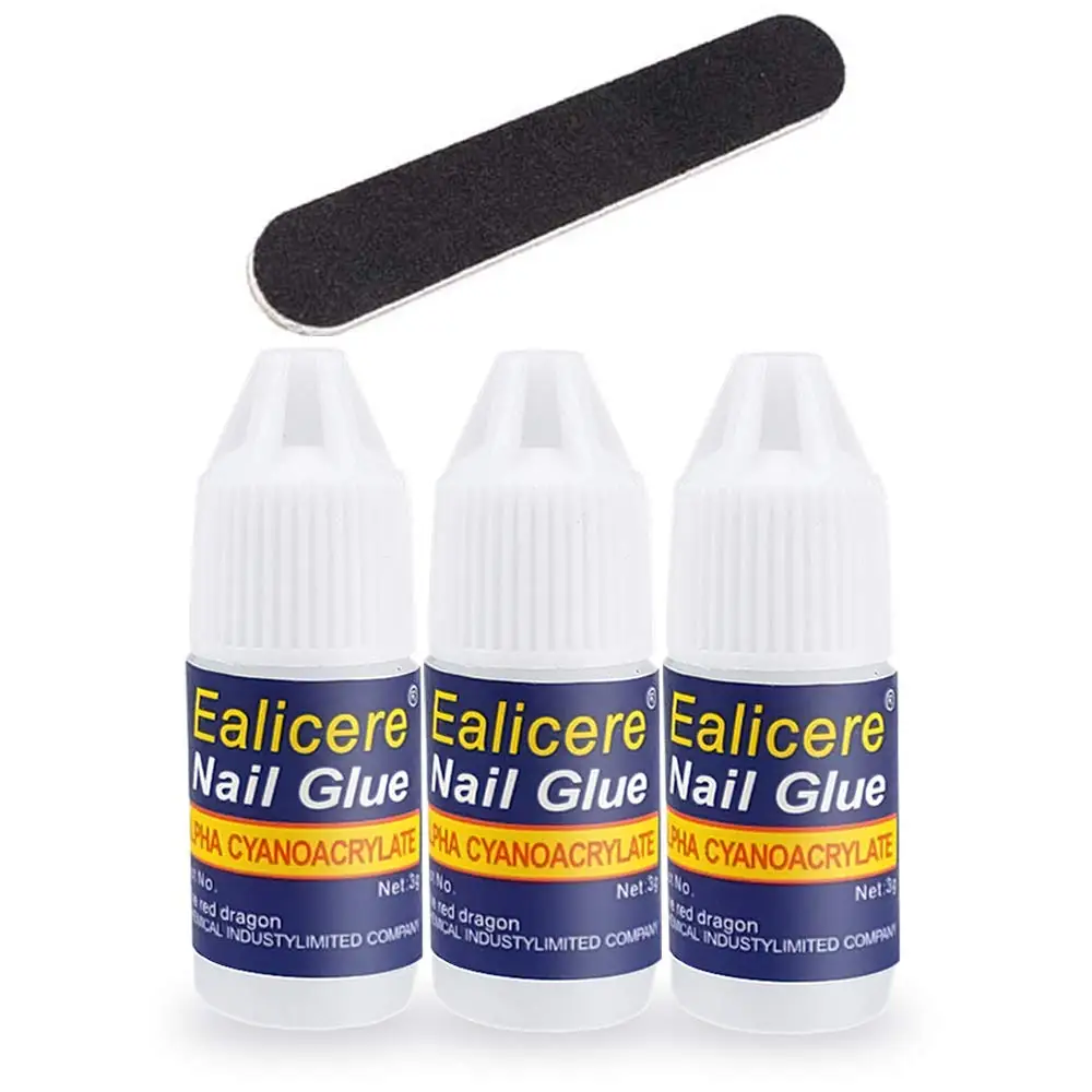 Оптовая продажа, профессиональный клей для ногтей с кисточкой, быстрый и не повреждающий накладные ногти, украшение стразами
