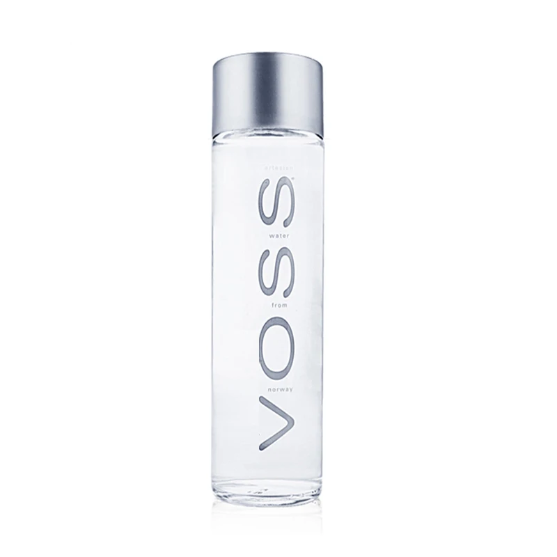 Hot sale wholesale Flavours clear round voss drinking glass water for drinking water bottle