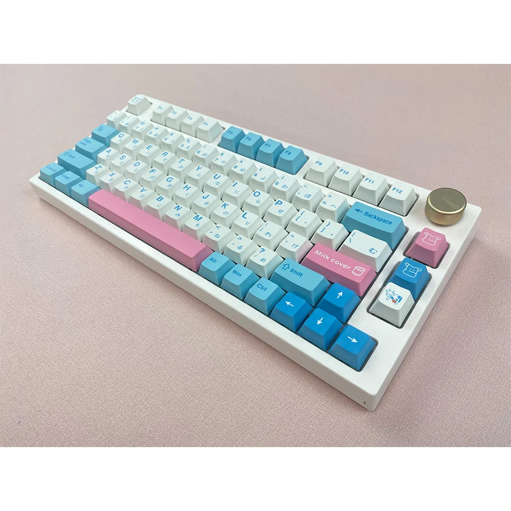 2022 Hot XDA Keycaps Japanese Language Milk 140 Keys Dye Sub PBT Custom Keycaps for Mechanical Keyboard