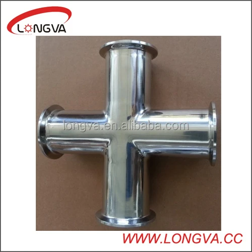 Manufacturing Sanitary Stainless Steel 304 316L Cross Welding Pipe Fitting Cross fitting
