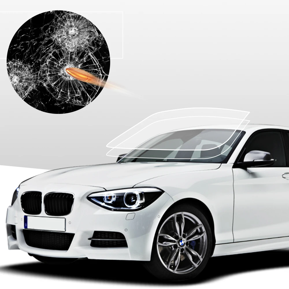 Free Sample 7Mil Car Windshield Protection Film Anti-explosion Anti Shatter Window Safety Film