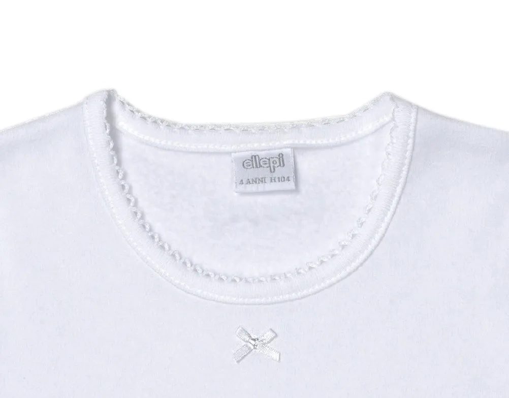 Wholesale Ellepi Brand 100% Cotton Soft Fabric And Comfortable-Fitting Short Sleeves Girls Undershirt For 2-5 Year Olds Baby